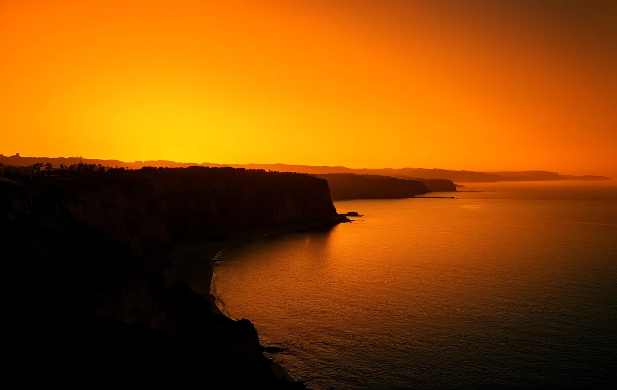Costa de Málaga al atardecer